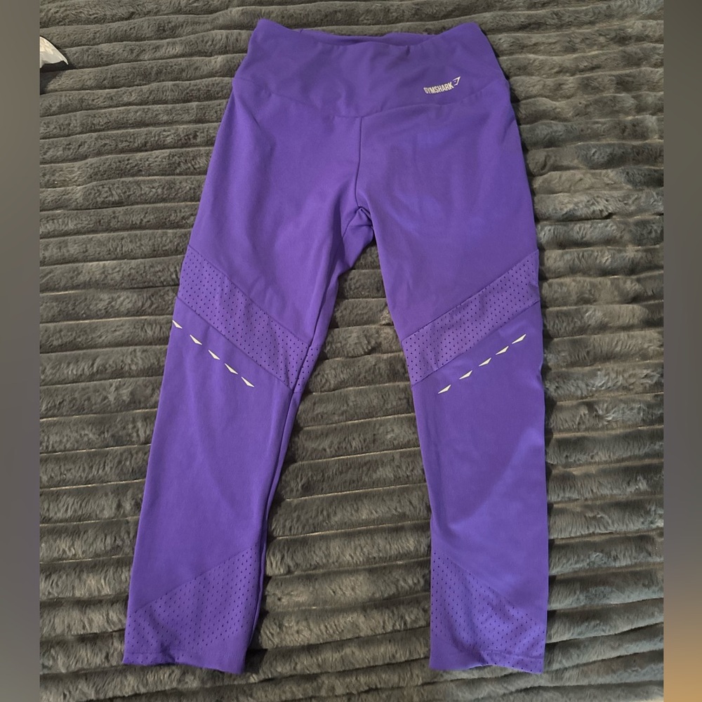Gymshark Purple High-Waist Leggings with Seam Details